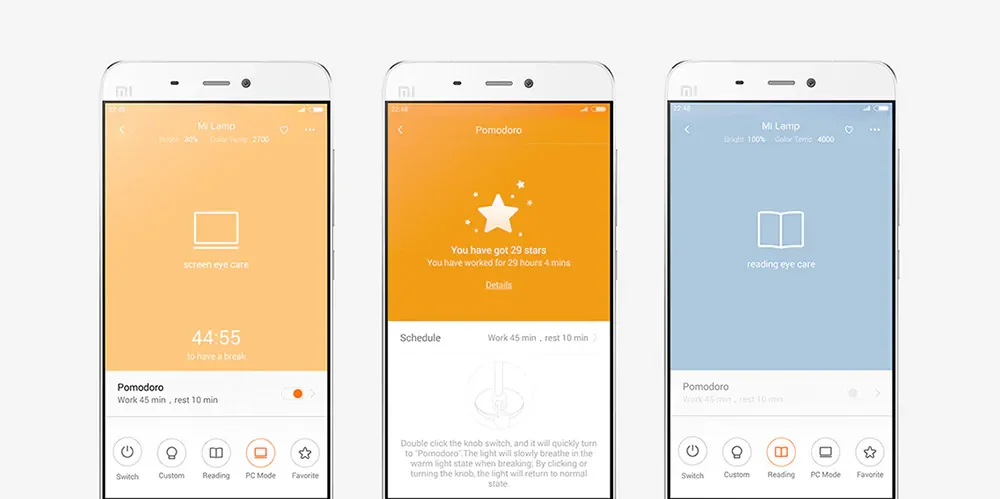 XIAOMI MIJIA Mi настольная лампа светодиодный смарт-настольные лампы для учебы чтения офисный Настольный светильник портативный складной прикроватный ночной Светильник управление через приложение