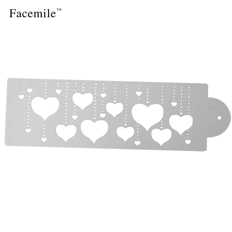 Подвесной трафарет в форме сердца для торта боковой украшения искусственная