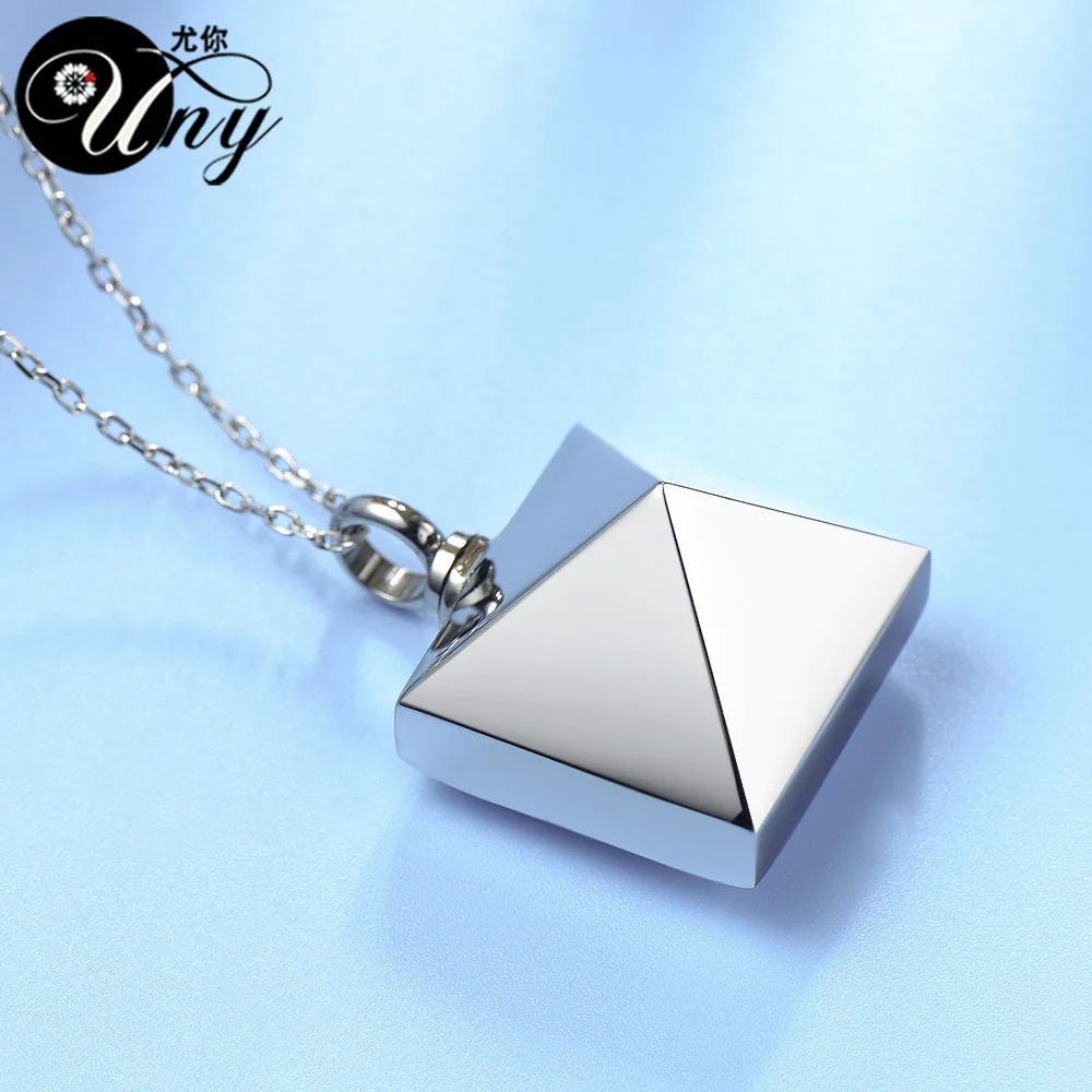 Uny Keepsake кремации пепел Пирамида ПЭТ урну Ожерелья для мужчин подвеска духи