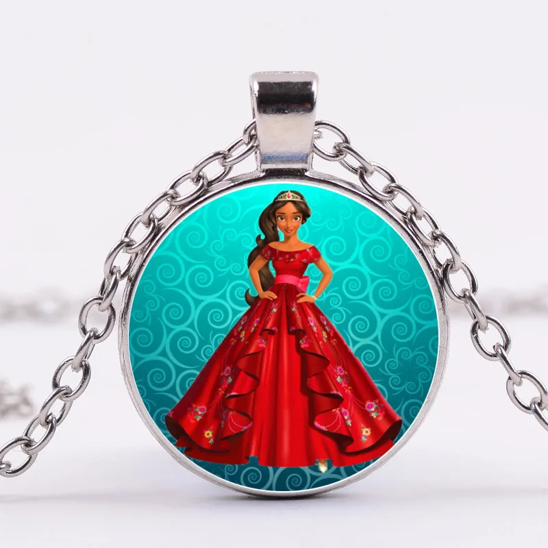 Горячая Elena of Avalor ожерелье искусство латам принцесса Елена Ожерелье стекло