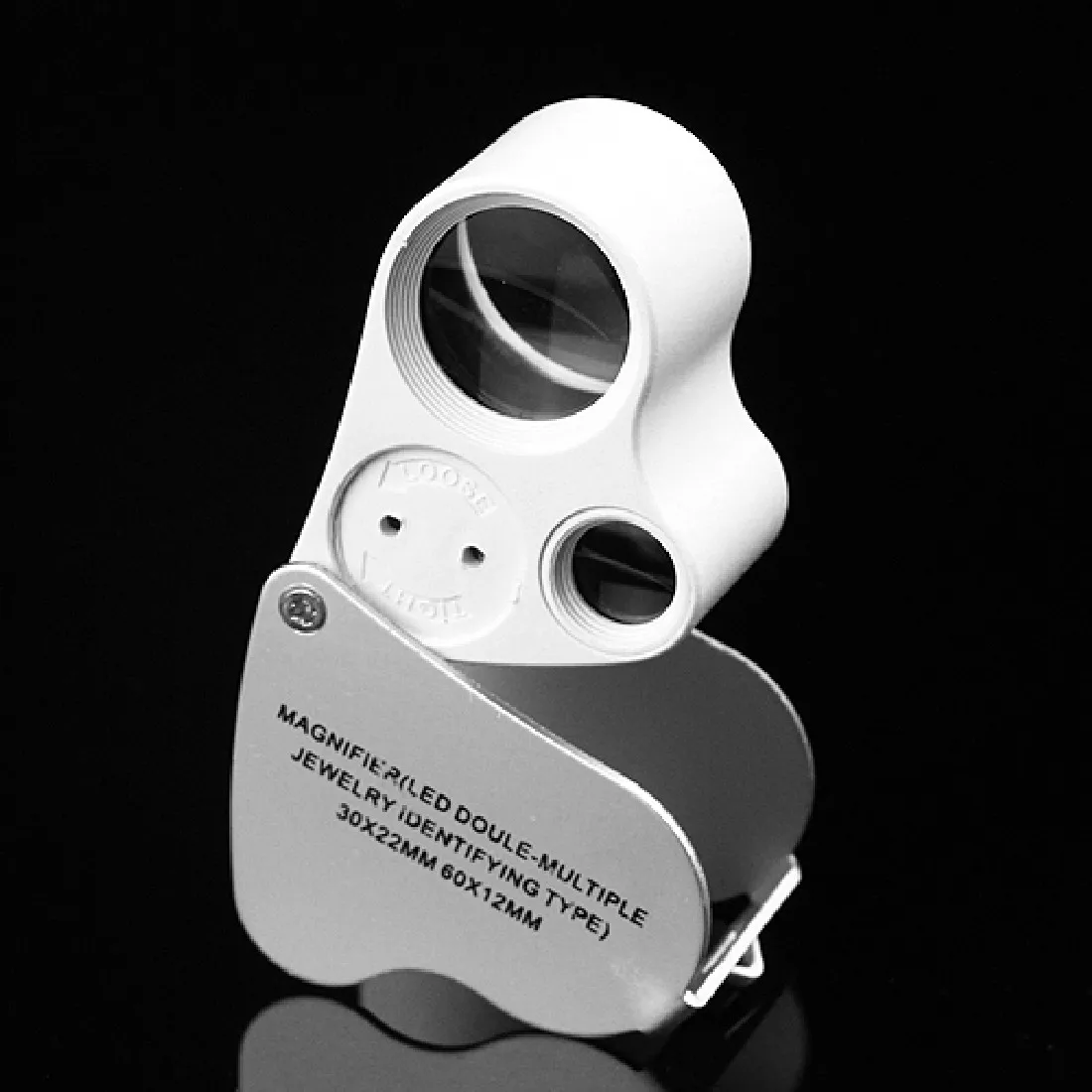 

Folding Jewelry Loupe Pocket Size Glass Lens Magnifying for Diamond Portable Magnifying 30X 60X Glass Magnifier Magnification