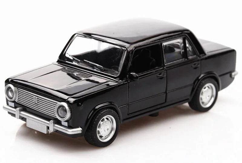 black without box 1/32 Лада сплав Классическая Ретро модель Машинки Игрушки Русский вытягивать назад литой автомобиль игрушки - Цвет: black without box