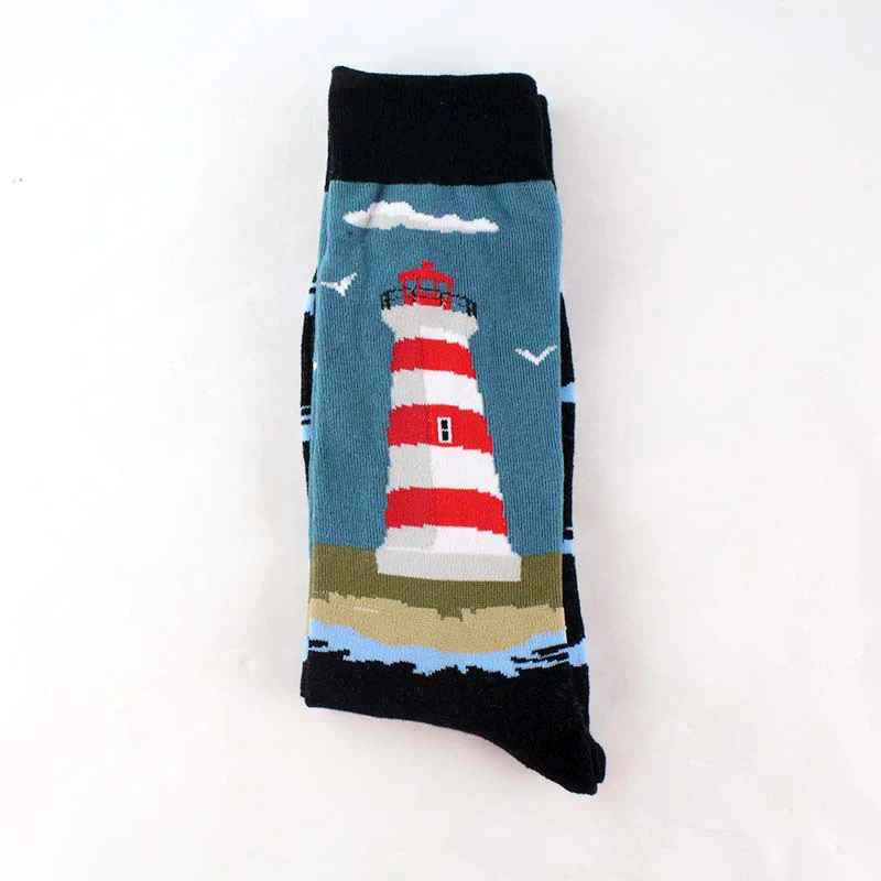 Happy Socks, новинка, мужские носки с рисунками животных, женские винтажные носки с масляной краской, Акула, Мона, Лиза, Короткие забавные хлопковые носки с креативным рисунком