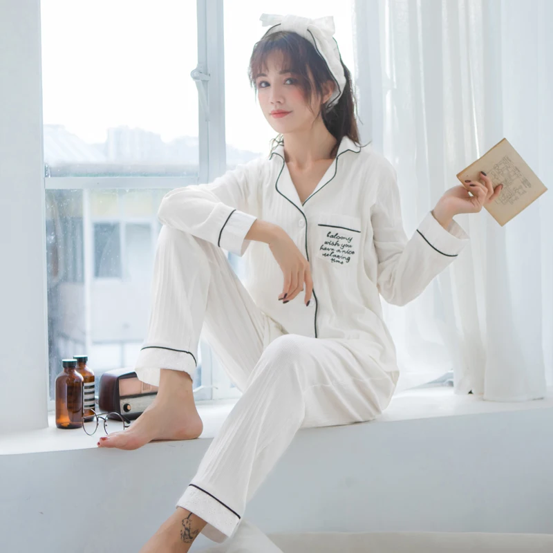 Пижама для беременных Новинка весна-лето 2019 корейская модная хлопковая ночная