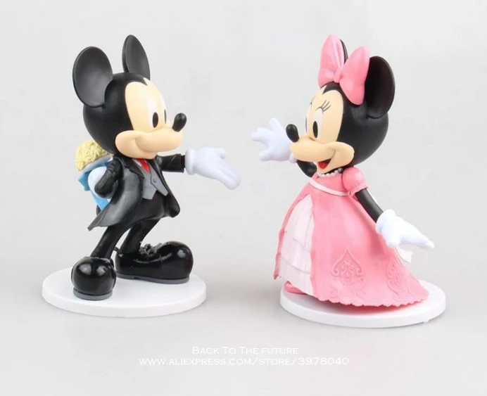 Disney Микки Маус Минни 2 шт./компл. 11 см фигурка осанки коллекция украшений аниме