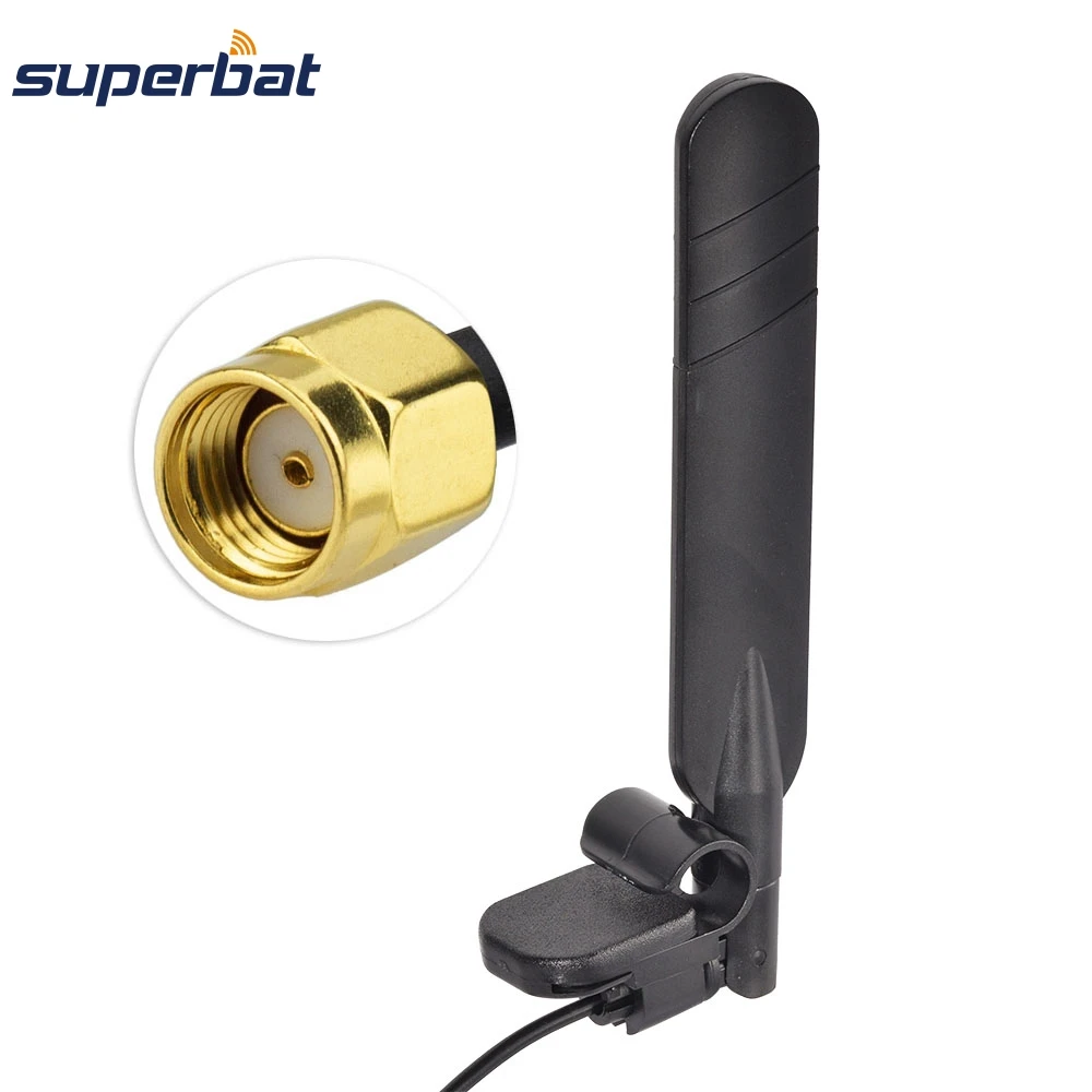 Superbat WiFi антенна зажим/лезвие 2 4 ГГц 5dBi бустер для 802.11b/g Cardbus беспроводная карта RP SMA