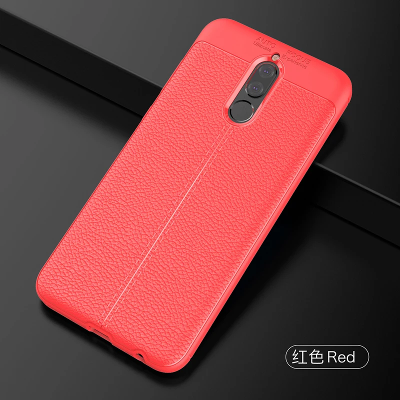 Red YUETUO черный чехол на заднюю панель телефона, чехол, чехол для huawei mate 10 lite матовый 10 lite nova 2i Honor 9i силиконовые аксессуары - Цвет: Red