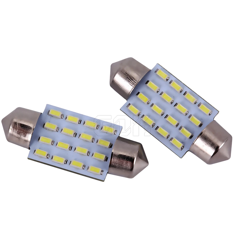 10 шт./лот гирлянда светодиодная 31 мм 36 39 42 16SMD 3014 led 160LM автомобильная купольная