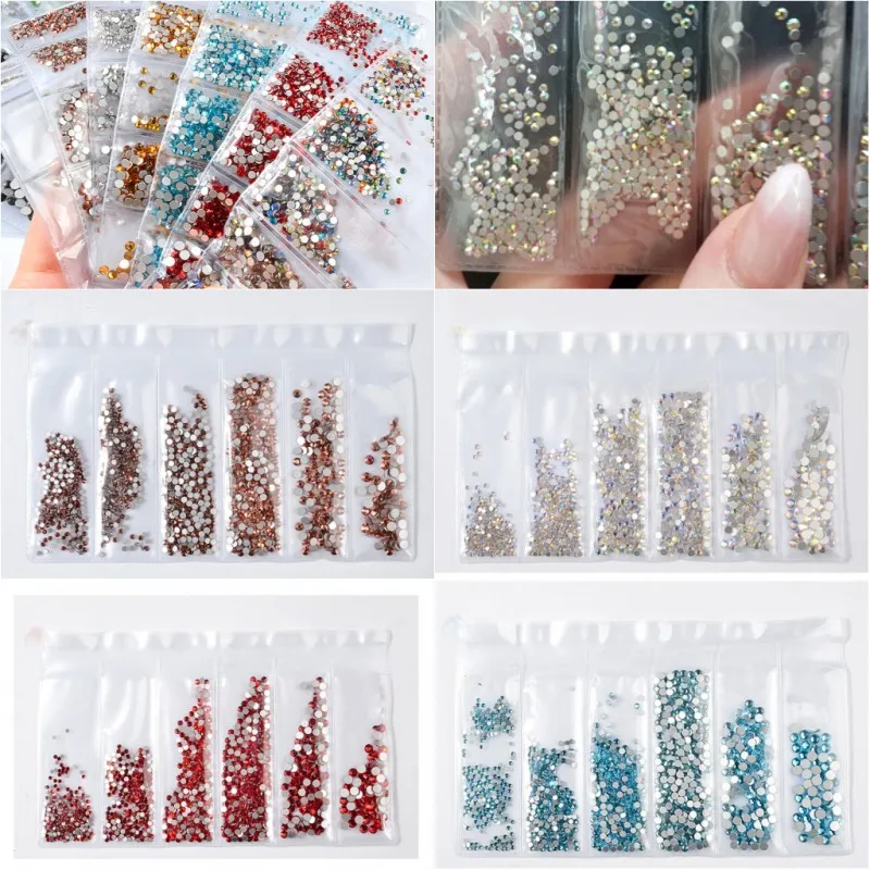 1400 шт./упак. разные размеры стеклянные стразы s SS4 SS16 Charms Стразы для фотографий