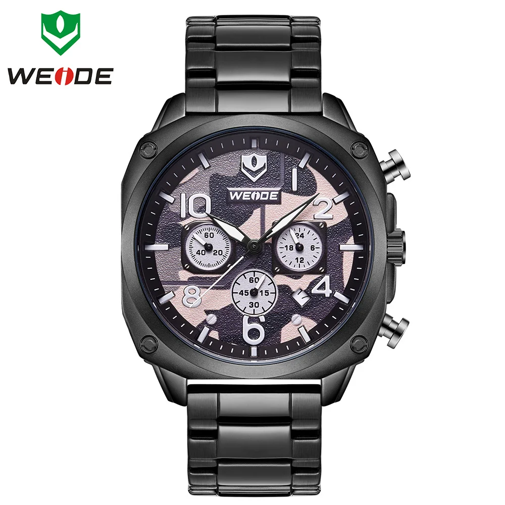 Relogio Masculino WEIDE Для мужчин s часы лучший бренд роскошных часов военные камуфляж кожа