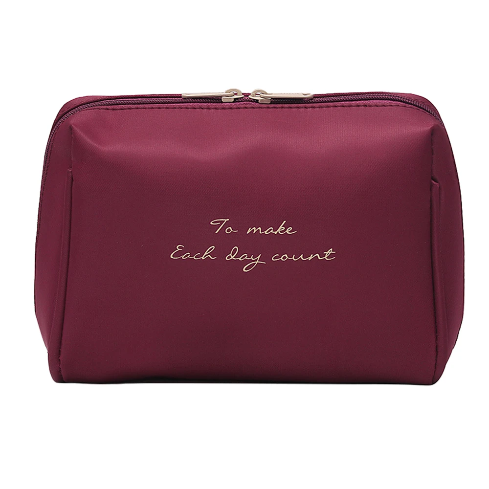 wine red 16x9x13CM Портативный дорожный Органайзер сумка косметичка на молнии для Для женщин составляют мешок большой Ёмкость высокое качество Водонепроницаемый сумка для хранения - Цвет: wine red 16x9x13CM
