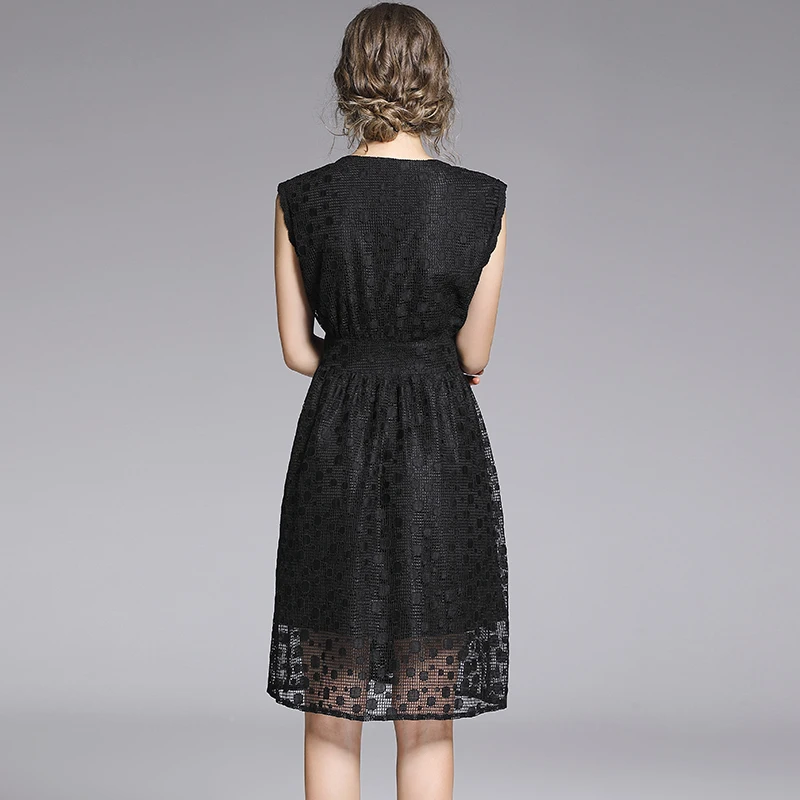 Качественное модное дизайнерское подиумное платье 2019 летнее женское без рукавов