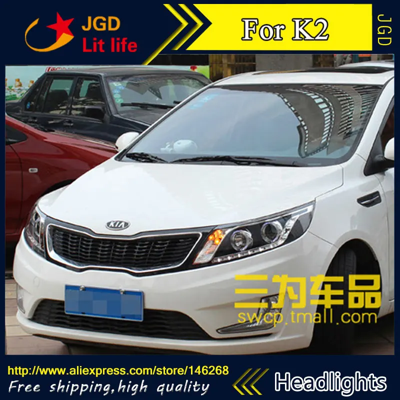 Бесплатная доставка! Чехол для автомобильных фар светодиодный KIA Rio K2 2011 2012|car styling