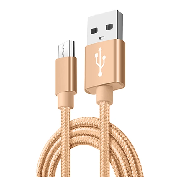 Gold ACCEZZ Micro USB кабель для быстрой зарядки Microusb зарядный провод для samsung Xiaomi HuaWei LG Синхронизация данных Android телефон зарядный кабель - Цвет: Gold