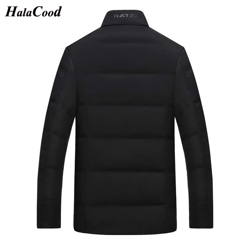 Новинка 2018 модная одежда большой размер Белый утиный пух мужская зимняя куртка