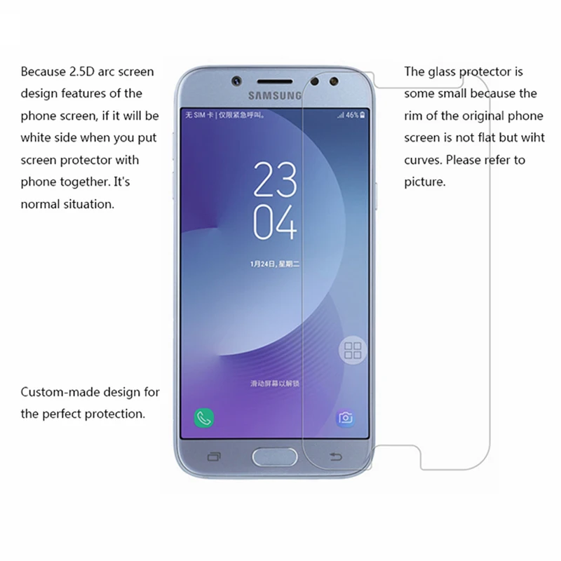 Inesky Экран протектор для Samsung Galaxy J5 A3 A6 A7 A8 J3 J7 S6 закаленное Стекло 9 H Защитная