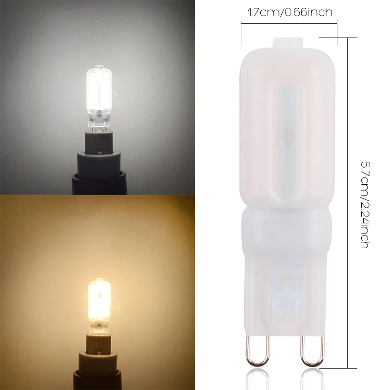 Диммируемая светодиодная лампочка G9 2835 SMD 22 5 Вт PC чистый корпус 110 В/220 В лампа для