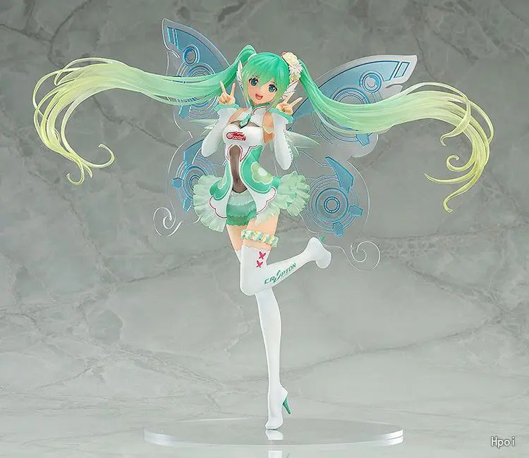 Anime Hatsune Miku Action Figure Racing Model Dolls Decoration Pvc Collection Butterfly Figurine Toys for Gifts 23cm | Игрушки и хобби