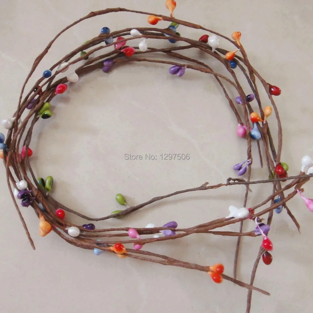 40 см diy ремесло провод с цветочным рисунком сухие ветки искусственный Плющ