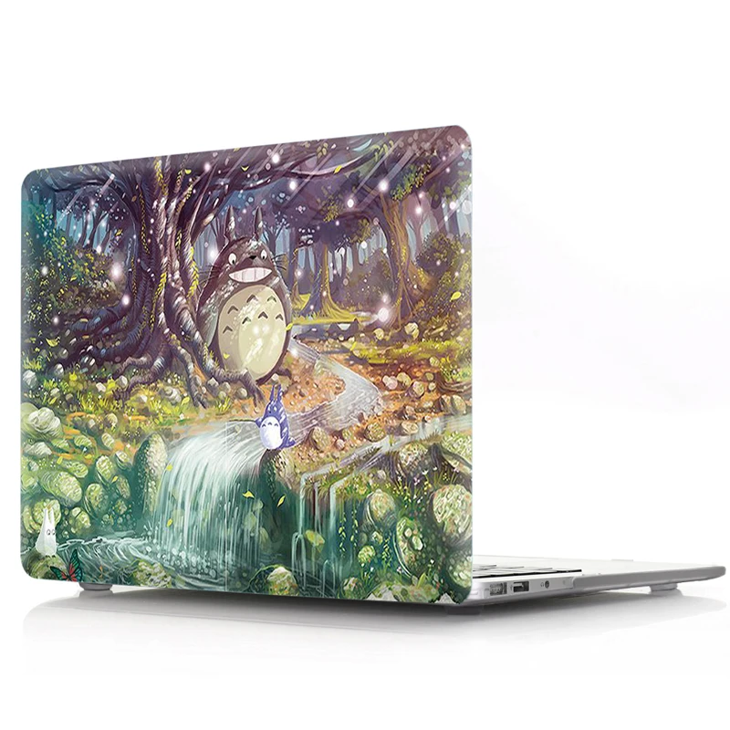 Totoro Shell Hard Laptop Case For Macbook Air Pro Retina 11 12 13.3 15.4 inch 2018 new 13 15 With Touch Bar Keyboard Cover+film |