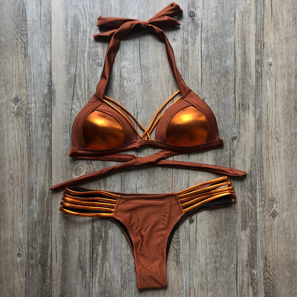 2019 сексуальное бикини красный купальник пуш-ап женский купальный костюм с лямкой