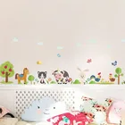 Наклейка на стену с изображением обезьяны, тигра, Льва, слона, животного для детской комнаты, детской спальни