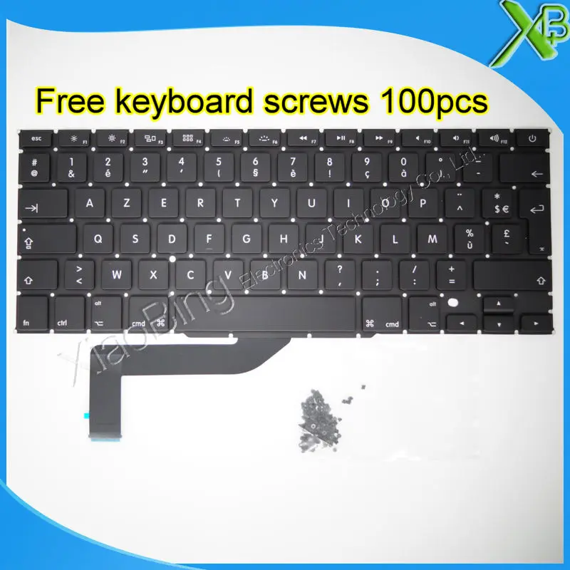 5 шт. --- Совершенно новая Французская клавиатура AZERTY FR + 100 винтов клавиатуры для