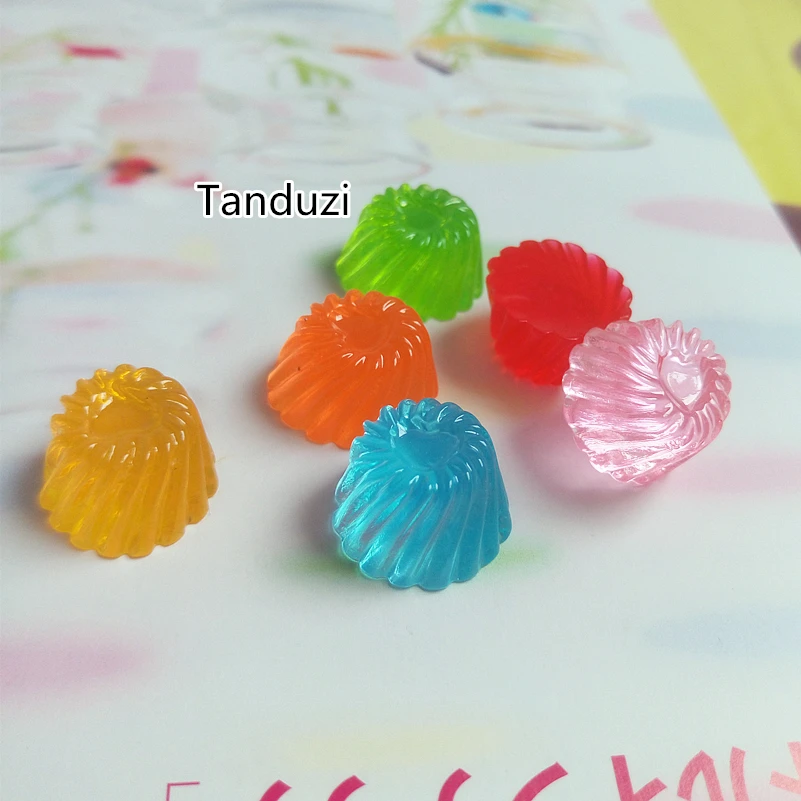 Tanduzi 100 шт./лот имитация еды смешанные цвета желе конфеты с обратной стороной
