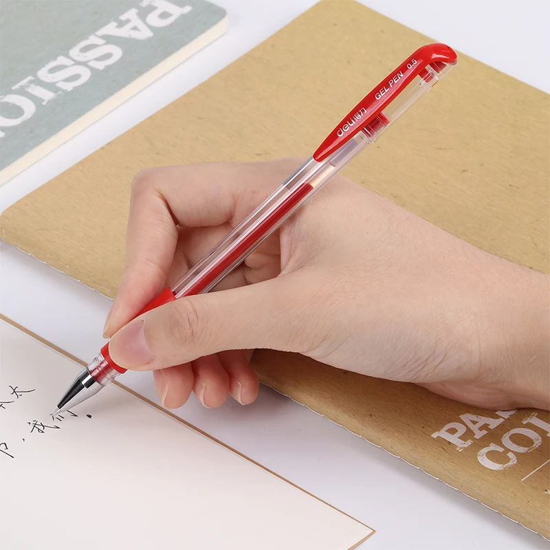 

Deli 12pcs/lot Gel Pen 0.5mm Office Stationery Learning Essential Accessories Student Business Gel pen Office Supplies
