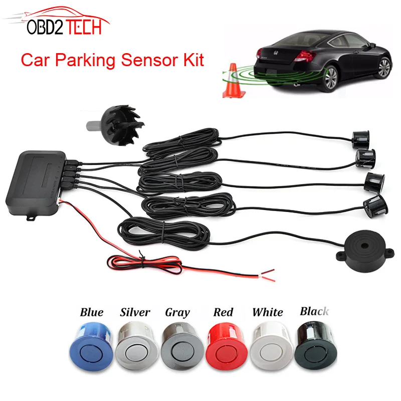 

10pcs Car Buzzer Parking Sensor With 4 Sensors Reverse Backup Car Parking Radar Monitor Detector System