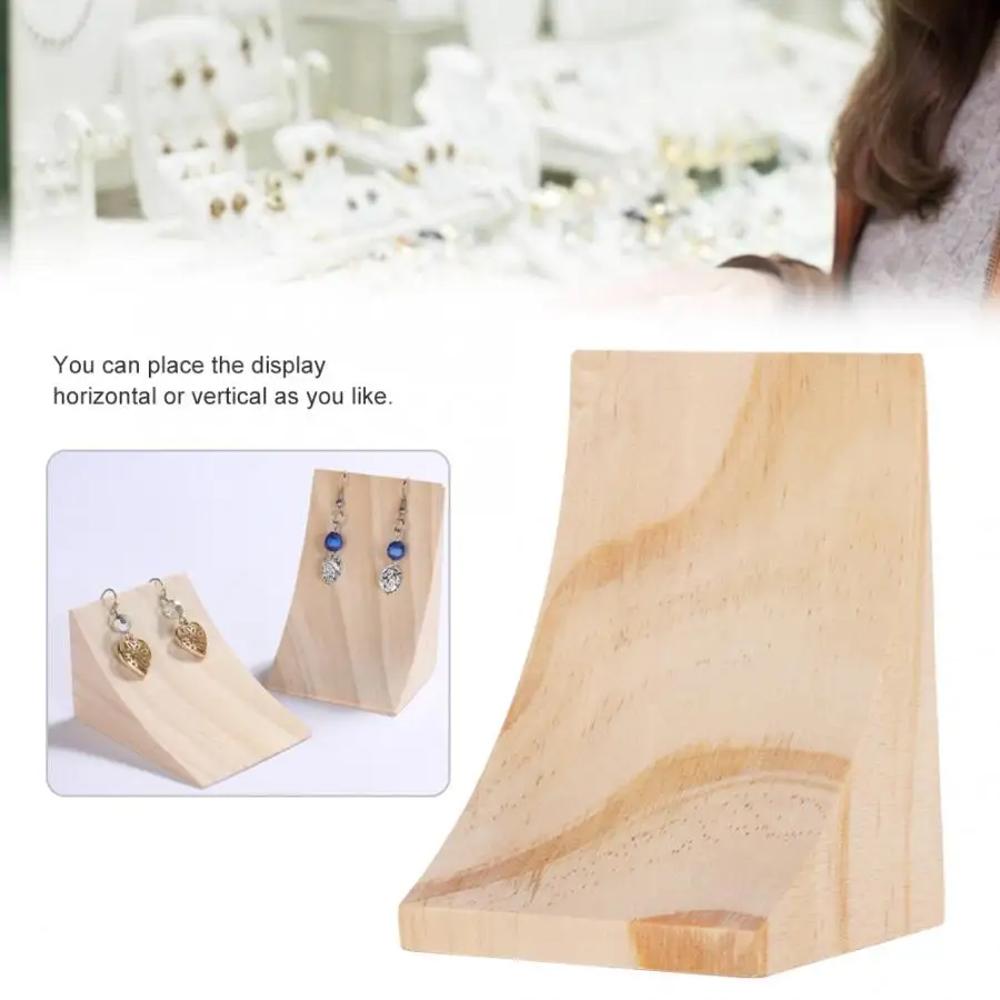 Простой деревянный Настольный Декор украшение для сережек-гвоздиков держатель