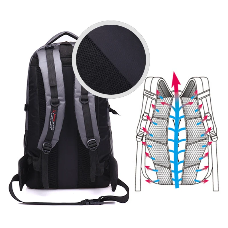 

Men Fishing Backpack Foldable Waterproof Mountaineering Bag Tactical Outdoor Travel Camping Rucksack Blaso Mochila De Pesca XA10