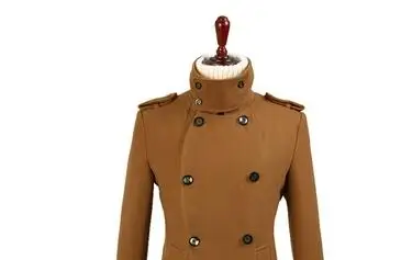 

Autumn winter casual Double-breasted woolen coat men long sleeves overcoat mens cashmere coat casaco masculino england brown
