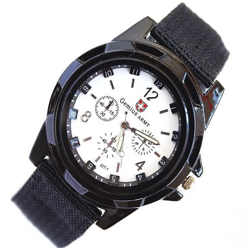 

Man watch Gemius Army Racing Force Military Sport Mens Fabric Band Watch Blue Watches Fabric brand luxury Male clock relogio