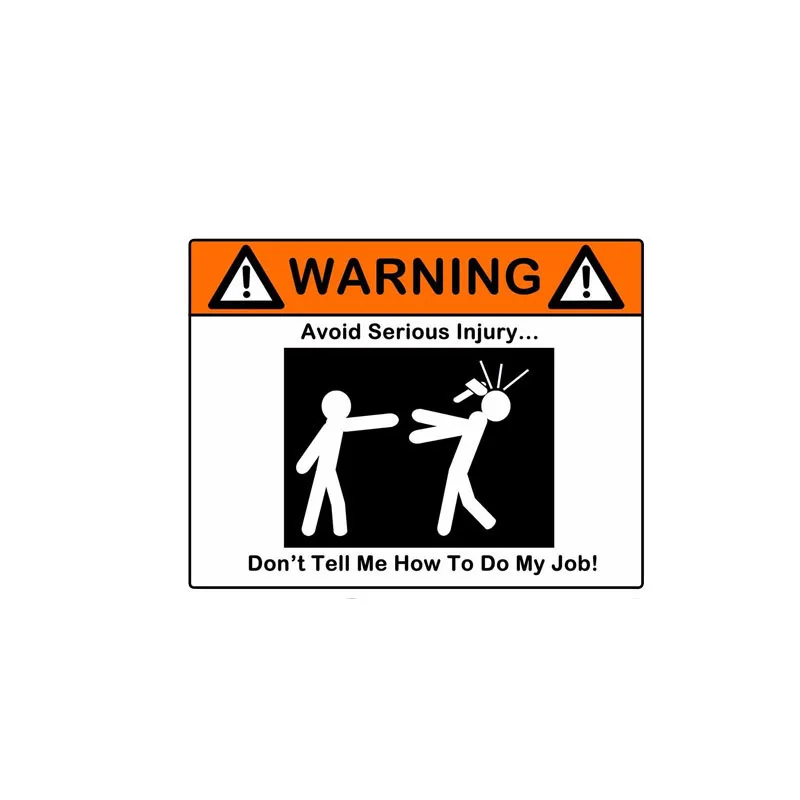 

YJZT 15CM*11.2CM Reflective Car Stikcer Warning AVOID SERIOUS INJURY Funny Decal PVC 12-0696
