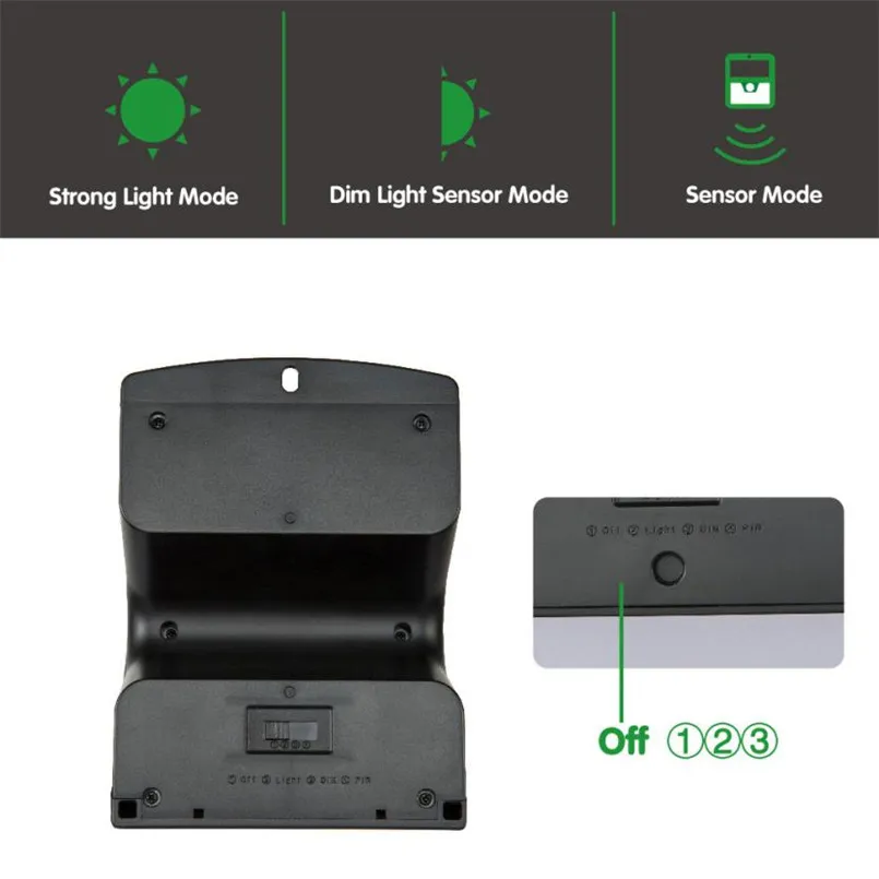 12 Солнечный Мощность движения PIR Сенсор настенный светильник Открытый сад