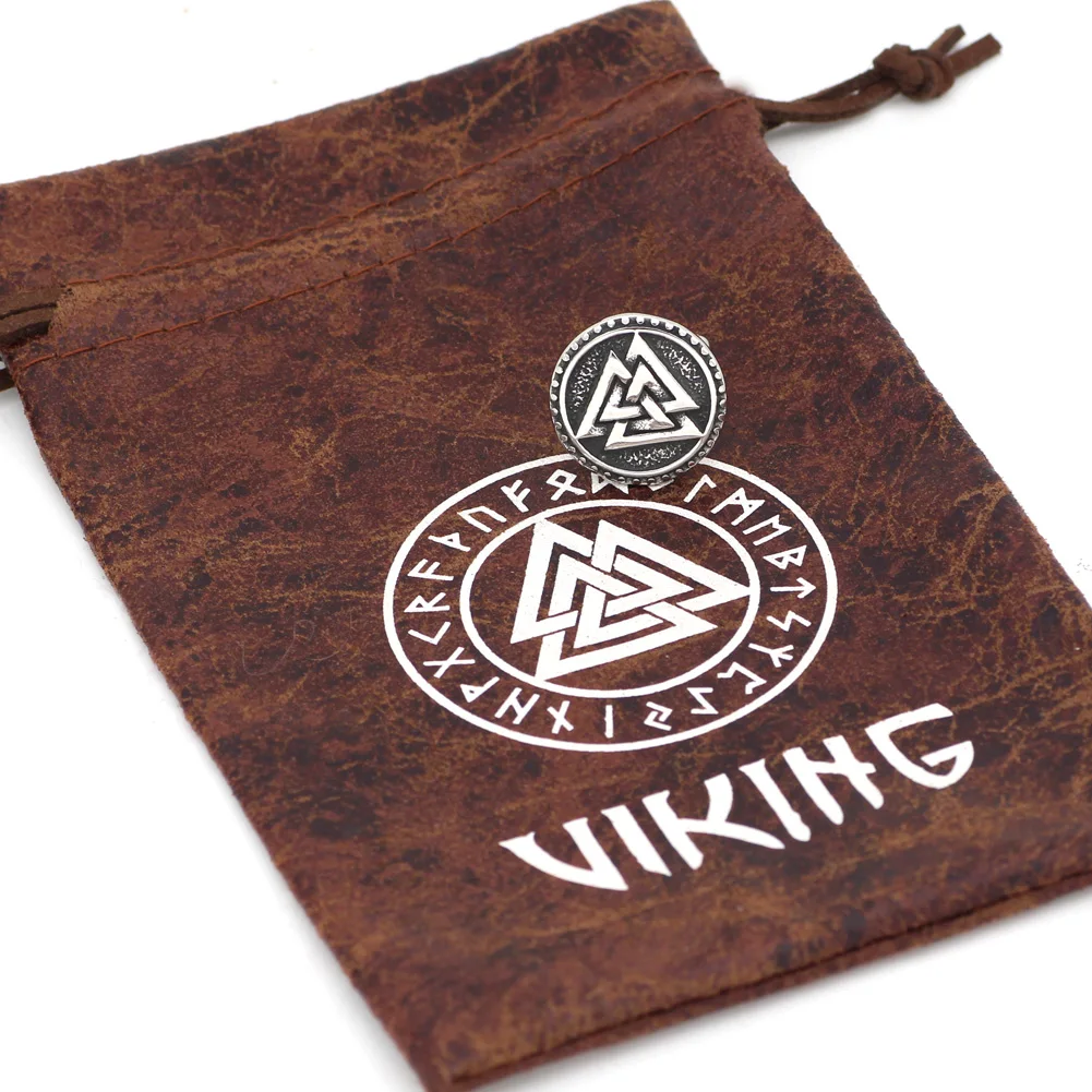 Скандинавский Викинг Valknut Амулет из нержавеющей стали запонки для мужчин и