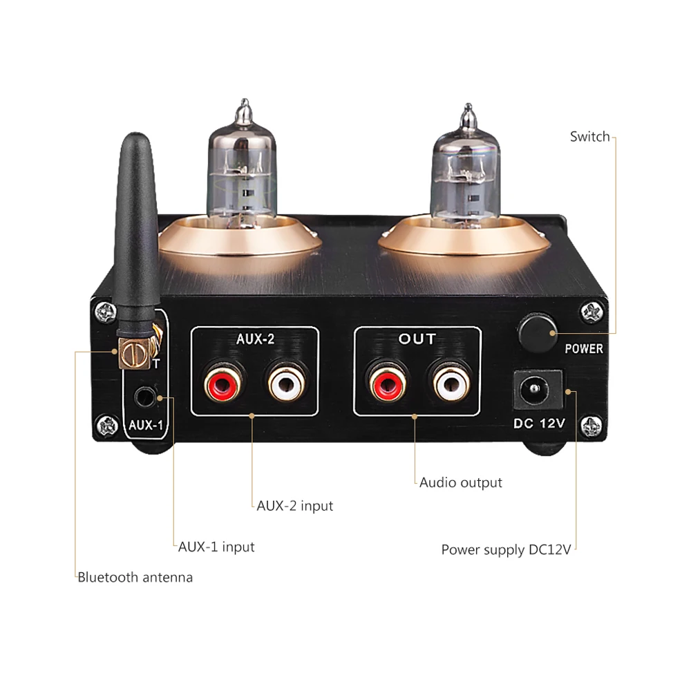 PJ.MIAOLAI CSRA64215 Bluetooth 4 2 Hi Fi 6J1 усилитель с вакуумной трубкой стереоусилитель тройным