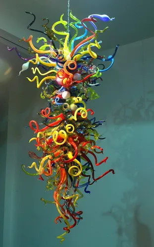

Fashion Colored Glass Chandelier Home Decorations Led Light Hand Blown Glass Chandelier Lighting