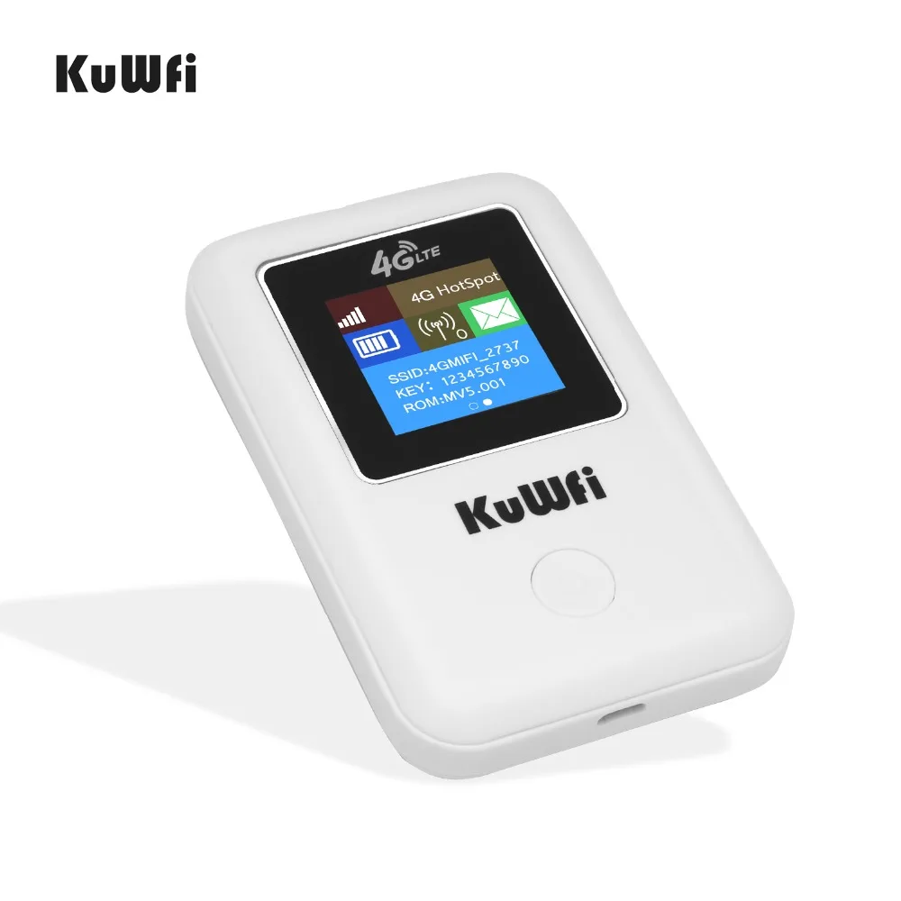 KuWFi 4G Wi Fi маршрутизатор sim карта Карманный LTE мини наружные роутеры автомобильный