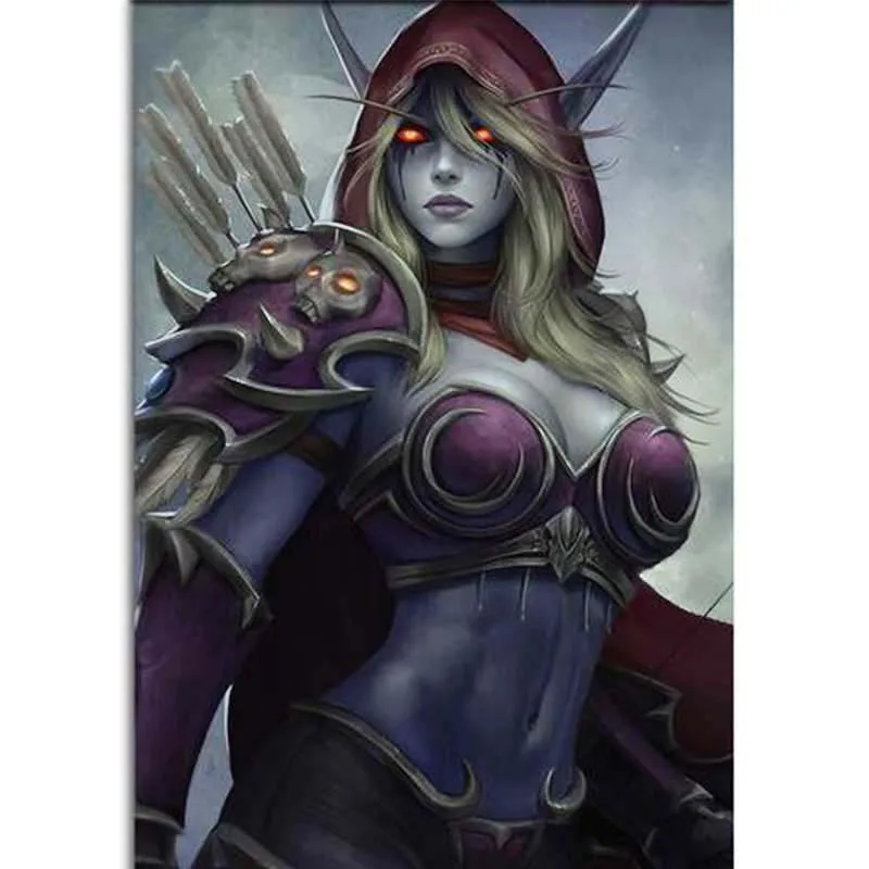 Алмазная вышивка Алмазная картина герой Sylvanas Windrunner Вышивка крестом мозаика картина Стразы по номерам домашний декор