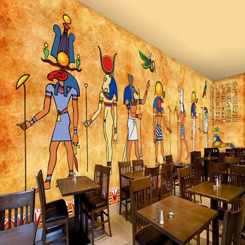 3D photo wallpaper Retro Egyptian fresco custom bedroom living room bar restaurant background wall mural | Обустройство дома