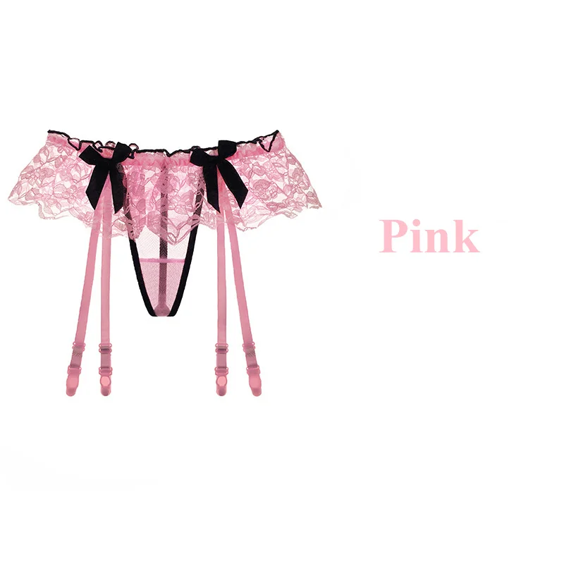 Style 3 Pink Garter Сексуальное нижнее белье, кружевные сексуальные чулки, набор, горячее женское нижнее белье, женские нейлоновые чулки до бедра, подвязки, колготки на подтяжках, пояс - Цвет: Style 3 Pink Garter