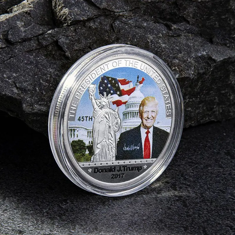 Дональд Трамп держать Америку великим лидером в главный Золотой вызов монеты памятная Америка 45-й президент Новая монета