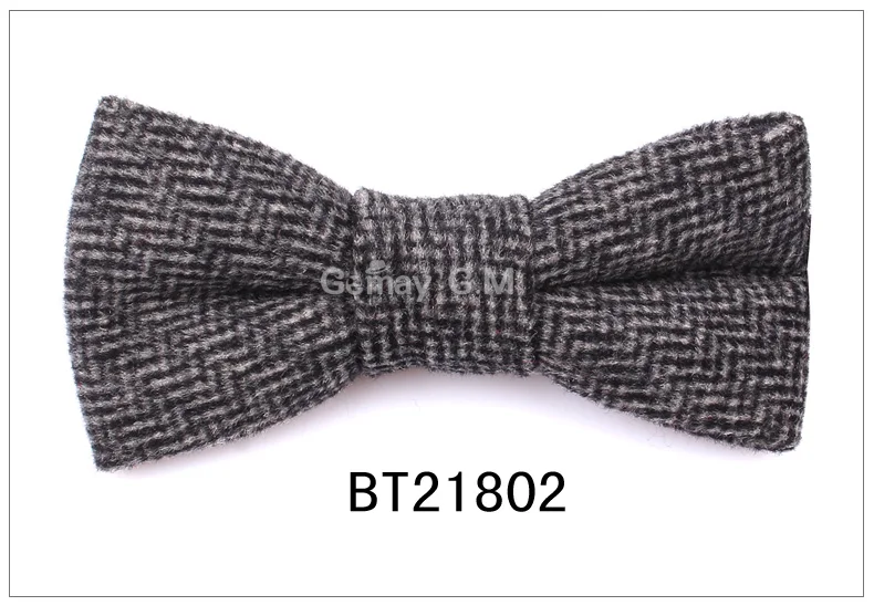BT21802 Новые шерстяные галстуки-бабочки для мужчин, модные регулируемые шерстяные галстуки-бабочки для свадьбы, вечеринки, жениха, бабочки, взрослые клетчатые галстуки-бабочки - Цвет: BT21802