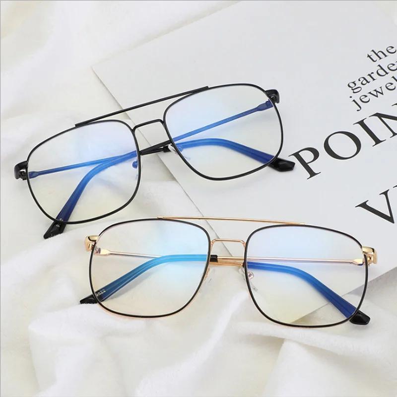 Новая двухлучевая оправа для пилотов металлическая плоская зеркальная круглая