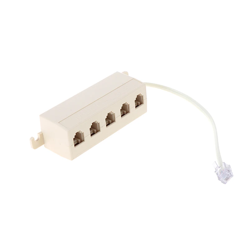RJ11 полезные 5 Way Outlet телефон модульный гнездо соединителя телефона сетевой