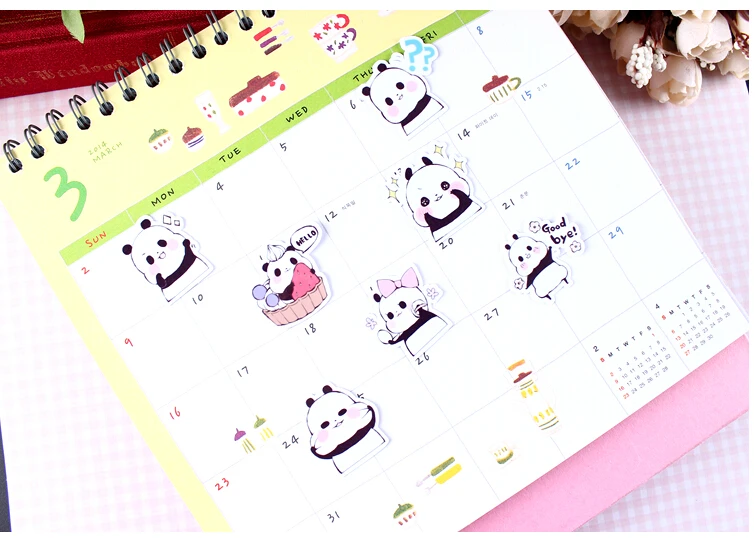 40 шт./упак. креативные самодельные наклейки с пандой красивые детские для