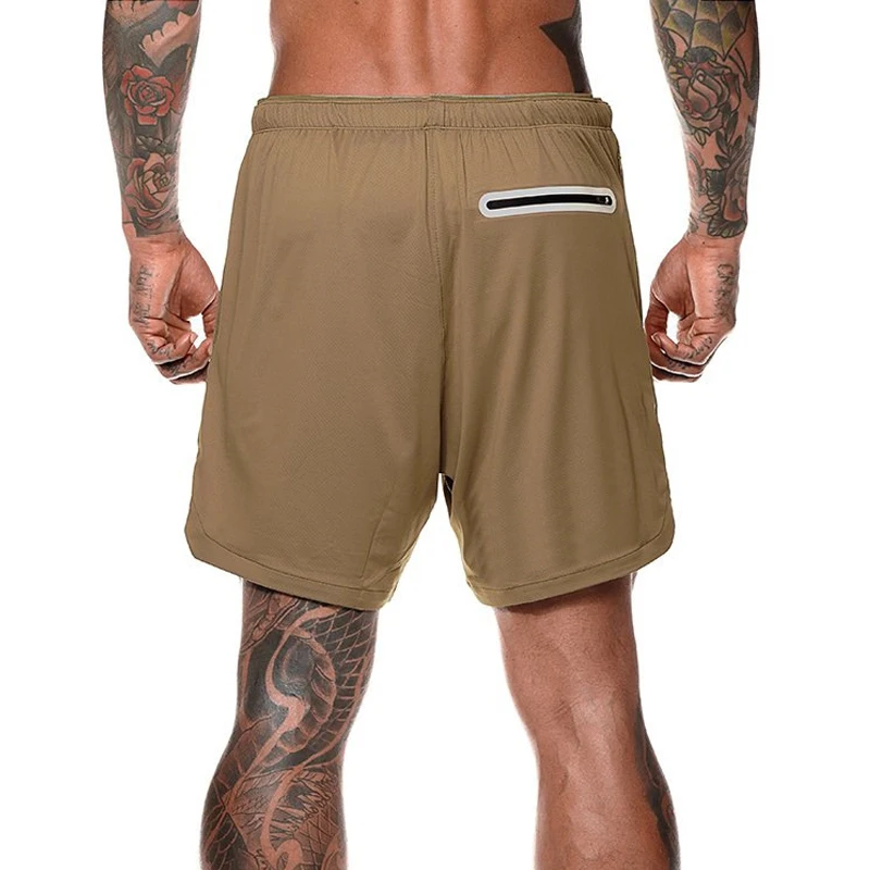 New Shorts Men Summer Plus Size Thin Fast-drying Beach Trousers Inner cell phone bag Casual Sports Short Pants Short Homme