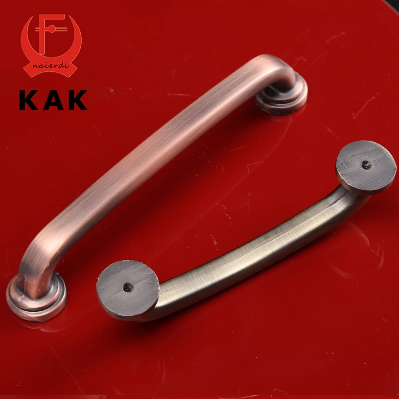 Красные бронзовые винтажные ручки KAK для кухонного шкафа античные дверей ящика